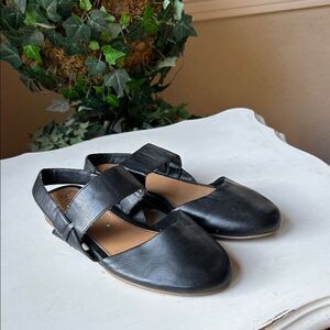 Chic Black Slingback Close Toe Women's Shoes